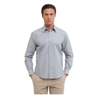 Xacus Celeste Linnen Regular Overhemd Unfold Stijl - Heren - Zakelijke Overhemden - Grijs - 2XL - Linnen - Overhemden