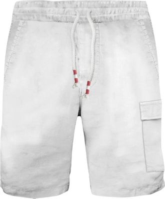 MC2 Saint Barth Heren Linnen Bermuda Shorts Diverse Kleuren - Heren - Korte Broeken - Wit - XL - Linnen - Korte Broeken