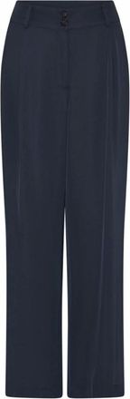 Gustav Broeken, Dames, Blauw, XS, Wijde Pijp Hoge Taille Broek Middernacht