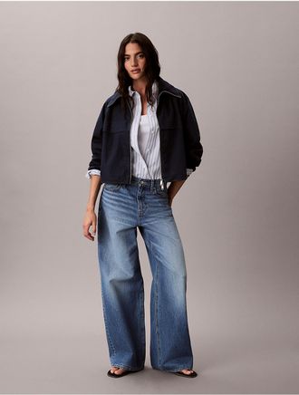 Calvin Klein Jeans Calvin Klein Womens Denim Windbreaker Jacket - Blue - XL