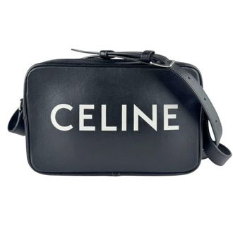 Celine Black Leather Messenger Bag (Pre-Owned)