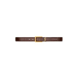 Saint Laurent Dames, Accessoires, Bruin, Maat: 80 CM Leer