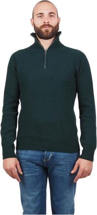 AT.P. CO Groene half zip herentrui - Heren - Coltruien - Groen - S - Wol - Truien & Vesten