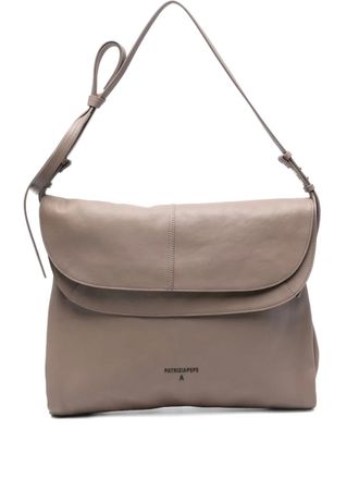 Patrizia Pepe flap shoulder bag - women - Polyester/Calf Leather - One Size - Brown