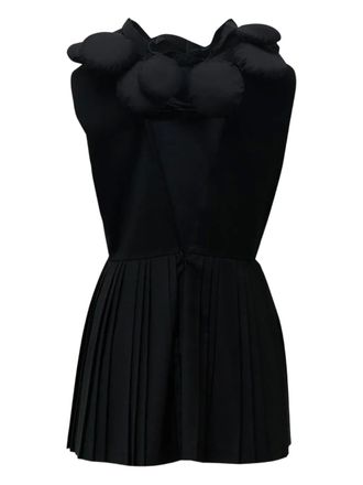 pushBUTTON pleated mini dress - women - Fabric - M - Black