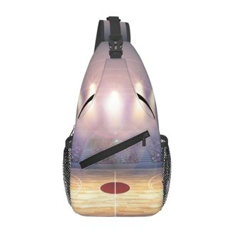 Generic Basketball Sand Chest Bag Trendy Crossbody Bag With Zipper Daypack For Men Women Traveling