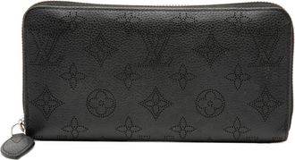 Louis Vuitton Black Noir Leather Long Wallet (Bi-Fold) (Pre-Owned)