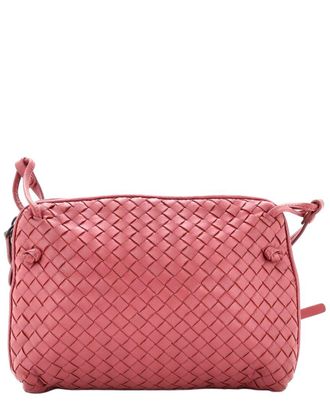 Bottega Veneta Pink Intrecciato Nappa Leather Nodini Crossbody Small (Authentic Pre-Loved)