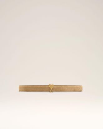 Ami Orange Cowhide Leather Ami De Coeur Buckle Belt Orange - 105 - Unisex