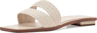 Franco Sarto Emilana 2 Womens Sandals Linen White Braided Raffia : 5.5 M, Synthetic