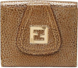 Fendi Gold Leather Wallet (Bi-Fold) (Pre-Owned)