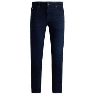 BOSS Delaware Slim-fit jeans in dark-blue super-soft denim