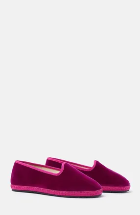 Scarosso Valentina Loafers in Purple - Velvet at Nordstrom, Size 35