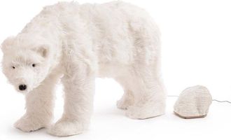 BIZZOTTO Orso polare decorativo Barrow in poliresina con movimento per decorazione natalizia -92 cm