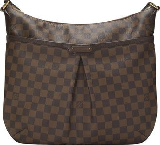 Louis Vuitton Brown Damier Ebene & Leather Bloomsbury Gm (Authentic Pre-Loved)