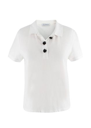 J.W.Anderson White Cotton Polo Shirt Size S