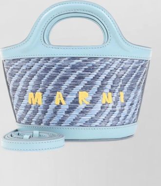 Marni tropicalia micro bag raffia effect leather
