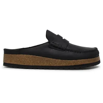 Birkenstock Naples Oiled Leather Unisex Comfort Shoes - Black - Size:UK 10.5
