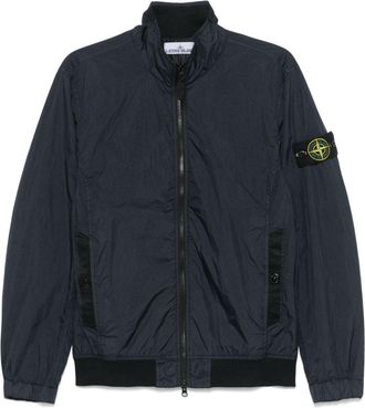 Stone Island Bomber con motivo Compass - Blu