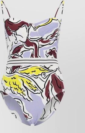 Tory Burch sweetheart neck one piece artistic print