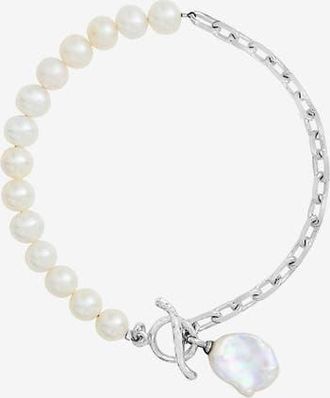 Dower & Hall Timeless Keshi Pearl Chain Bracelet in Sterling Silver at Nordstrom, Size Medium
