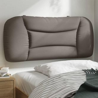 vidaXL Cabecero De Cama Acolchado Tela Gris Taup&eacute; 90 Cm Vidaxl