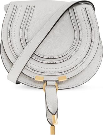 Chlo&eacute; Marcie Small Shoulder Bag - Dames - Schoudertassen - Grijs - ONE Size - Katoen - Tassen