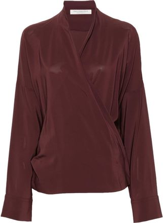 Philosophy di Lorenzo Serafini wrap blouse - women - Elastane/Viscose - 44 - Red