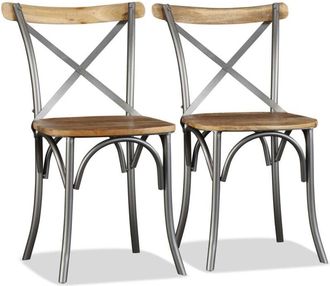 vidaXL Sedie da Pranzo 2 pz in Legno Massello di Mango - Vidaxl