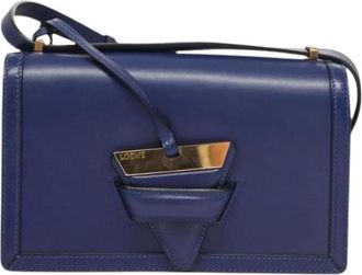 Loewe Pre-owned Cross Body Bags, female, Blue, Size: ONE SIZE Pre-owned Barcelona shoulder bag