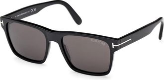 Tom Ford Calder Zonnebril - Heren - Zonnebrillen - Zwart - 55 MM - Accessoires