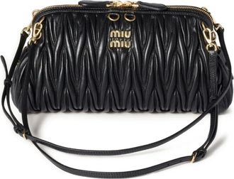 Miu Miu Clutch in pelle matelassé - Nero
