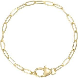 Adornia 14K Gold Plated Heart Clasp Paper Clip Chain Bracelet at Nordstrom Rack