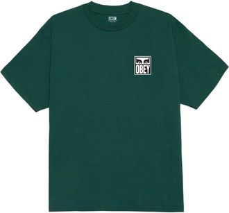 Obey Eyes Icon Tee - Heren - T-shirts - Groen - M - Katoen - Tops