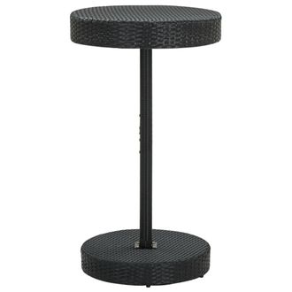 vidaXL Mesa De Jard&iacute;n De Rat&aacute;n Sint&eacute;tico Negro 60,5x106 Cm Vidaxl