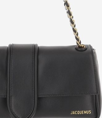 Jacquemus Womens Shoulder Bag Chaine Black Leather