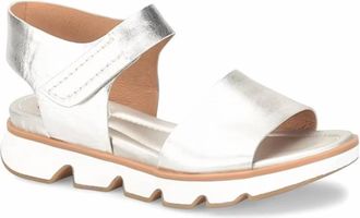S&ouml;fft Womens Morgan Wedge Sandal In Light Platino