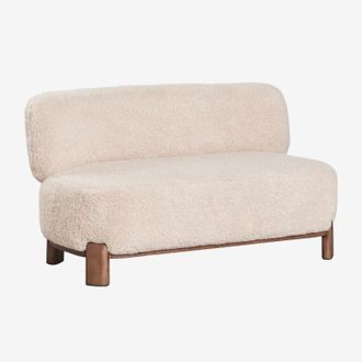 Sklum Sof&aacute; De 2 Plazas En Madera Tapizado Eldred Sklum
