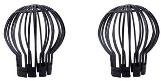 OEM Recolector De Hojas Para Desag&uuml;e Pluvial - Juego De 2 - 12 Cm De Di&aacute;metro - Hojas, Ramas, Etc. - Protector De Canal&oacute;n De Pl&aacute;stico - Negro