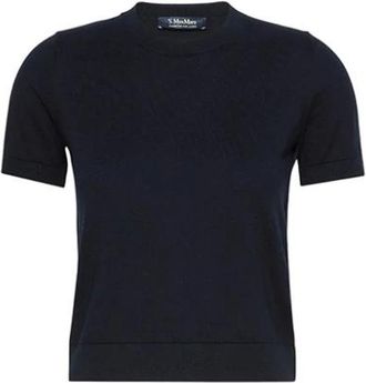 Max Mara Ronde hals gebreid - Dames - Ronde hals truien - Blauw - L - Truien & Vesten