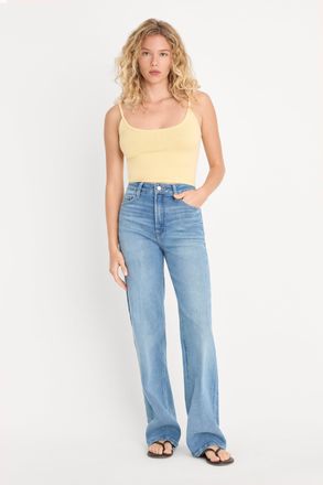 Good American Womens Soft Tech Good True Straight Jeans | Indigo, Size 22 Plus | Good American by Khlo&Egrave; Kardashian
