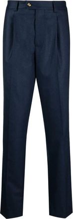 Brunello Cucinelli Navy Wool Pleated Trousers, Brand Size 58 (US Size 42)