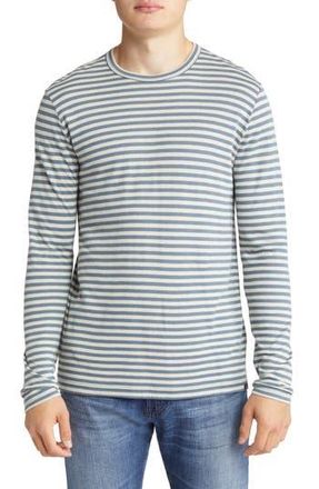 Faherty Cloud Stripe Reversible Long Sleeve T-Shirt in Marine Ivory Stripe at Nordstrom Rack, Size Large