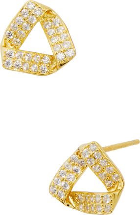 Savvy Cie Jewels Sterling Contemporary CZ Knot Stud