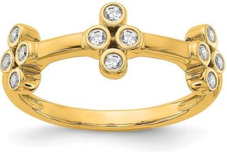 Diamond2Deal 14k Gold Lab Grown Diamond Wedding Band Ring 1/5Ct Clarity- VS Color- D-E