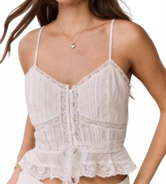 LoveShackFancy Avra Top In White