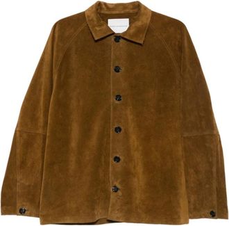 STUDIO NICHOLSON Light Jassen - Dames - Leren en Su&egrave;de Jassen - Bruin - XS - Jassen