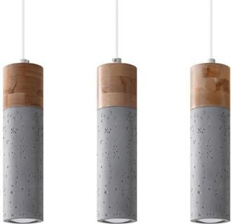 Wonderlamp L&aacute;mpara Colgante Nato Gris, 3 Luces