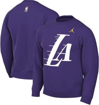 Jordan Brand Mens Jordan Brand Purple Los Angeles Lakers Statement Edition Sweatshirt at Nordstrom, Size Medium