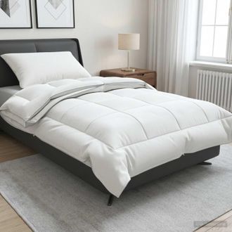 vidaXL Vidaxl Set Di Piumone E Cuscini 2 Pz 137x200 Cm 4 Stagioni 140+220 Gsm